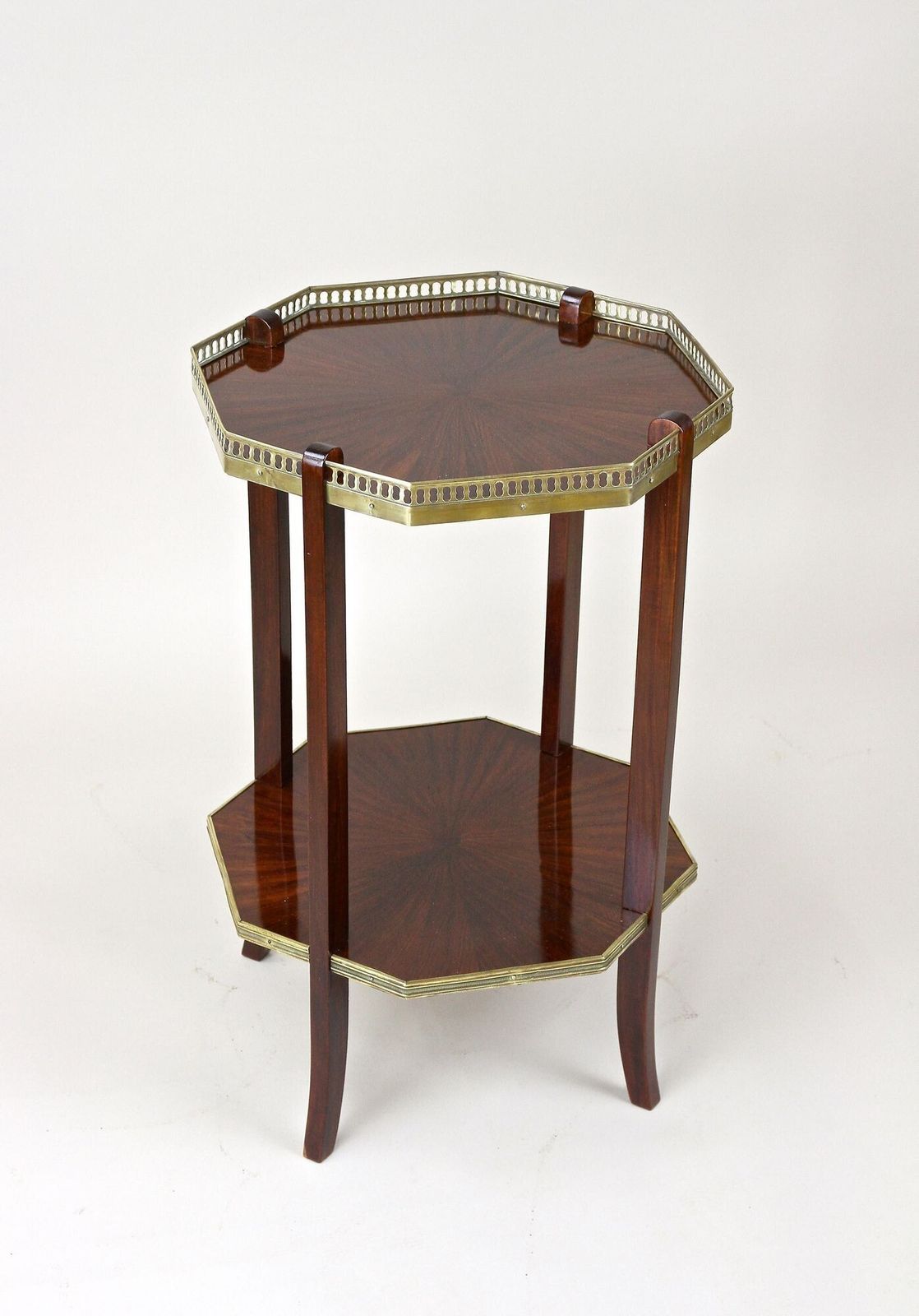 photo furniture 19th Century Octagonal Mahogany Side Table, Napoleon III, France Circa 1870