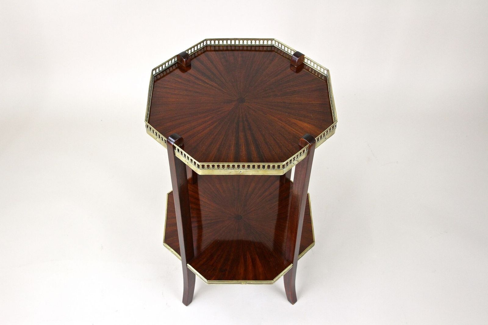 Furniture 19th Century Octagonal Mahogany Side Table, Napoleon III, France Circa 1870 photo