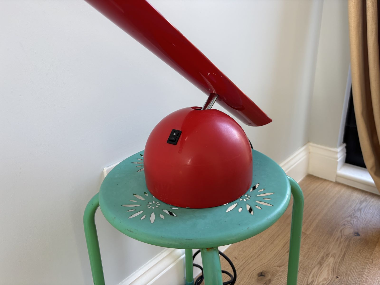Red Airone Desk Lamp By Hans Von Klier, For Skipper 1982 photo for sale