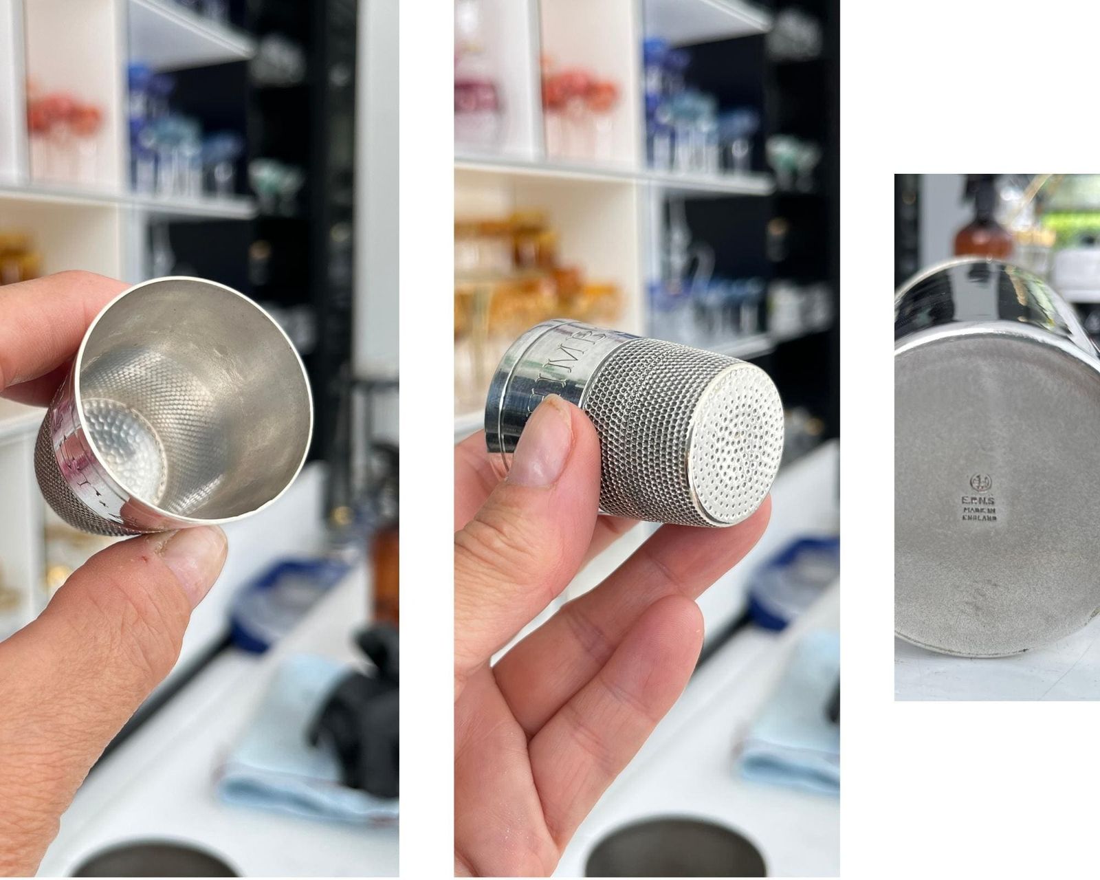 James Dixon & Sons Epns Cocktail Shaker | Thimble Measure Included | Vintage Silver Plate Barware England photo vintage