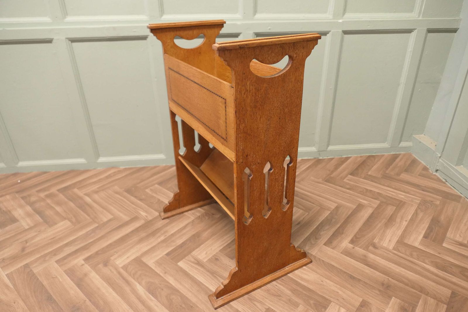 Arts And Crafts 2 Tier Golden Oak Bookcase photo Furniture