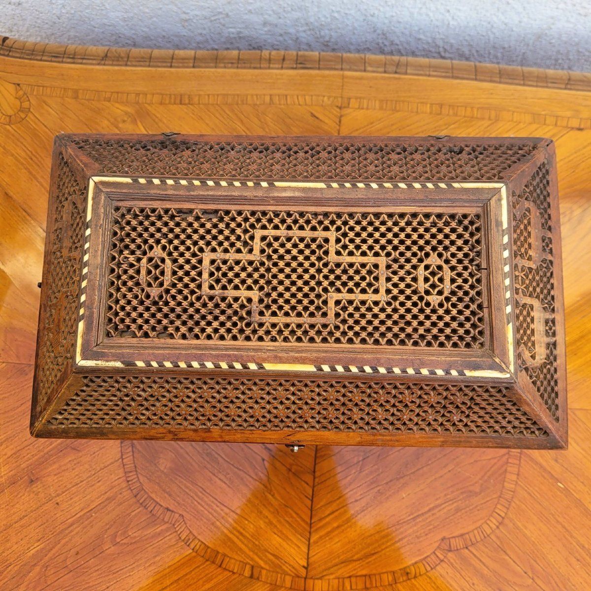 Russian Wooden Box, In The Style Of The Abramtsevo Workshop, 19th Century photo for sale