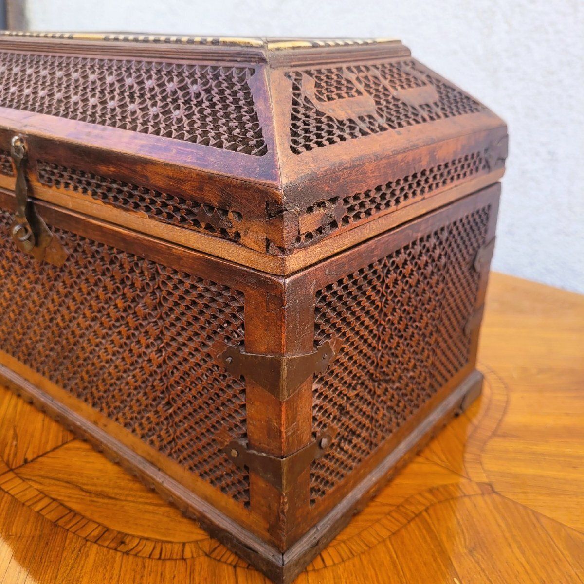 Russian Wooden Box, In The Style Of The Abramtsevo Workshop, 19th Century photo Home Decor