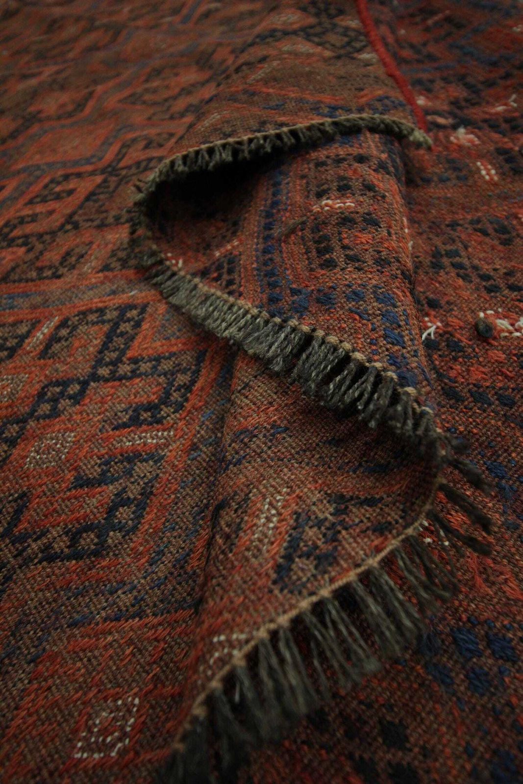 Antique Sumakh Kilim Rug: 1920s Wool Flatweave, Tribal Geometric Design (5'10" X 3'10") photo buy