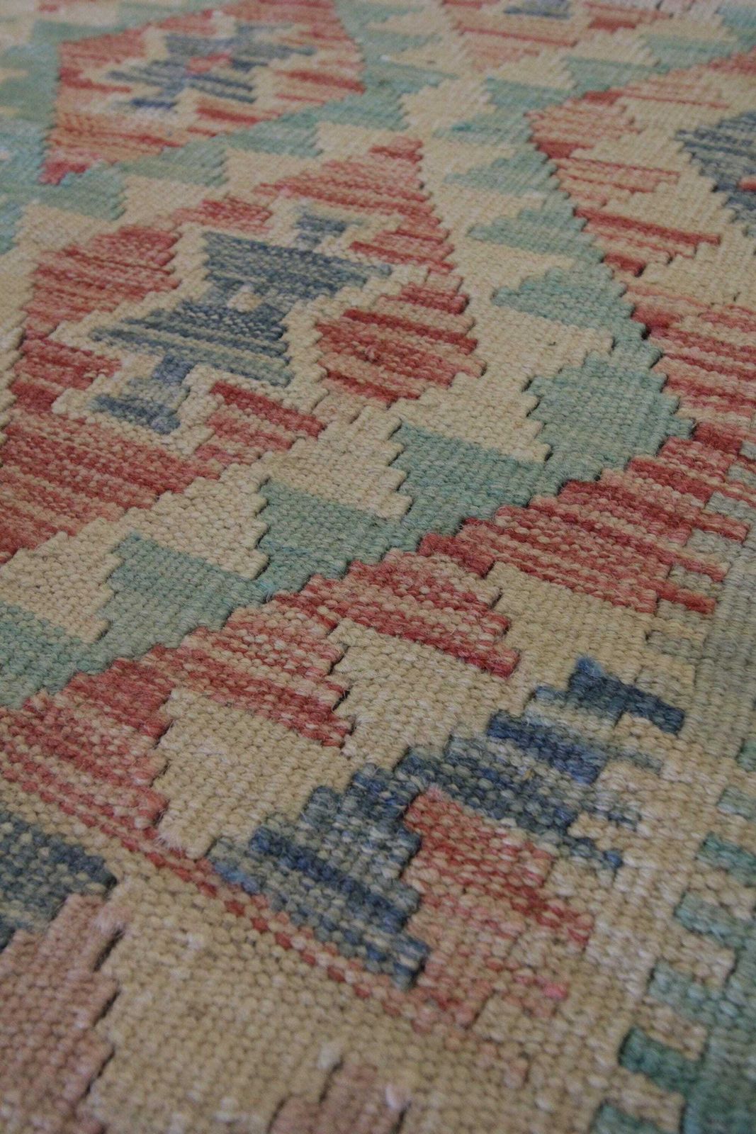 Blush Pink Kilim Rug: Handwoven Wool Tribal Accent Area Rug (2.0 X 2.11 Ft.) photo Textiles