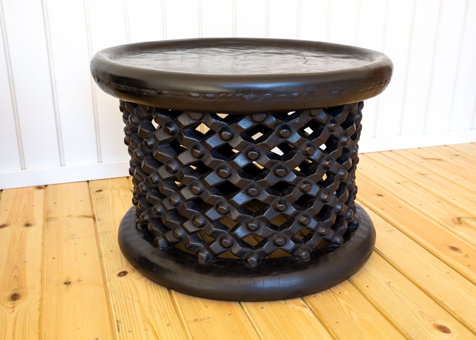3250.0 Pair Of African Coffee Tables Sculptural Organic Tribal Bamileke Black Mcm 1950s Trunk Hewn Carved Ethnographic Bohemian Cultural Sculptural Organic photo