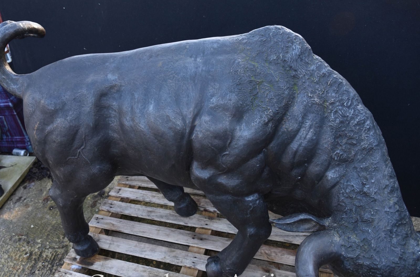 Giant Bronze Bull Statue   Bullock Garden Animals photo Art