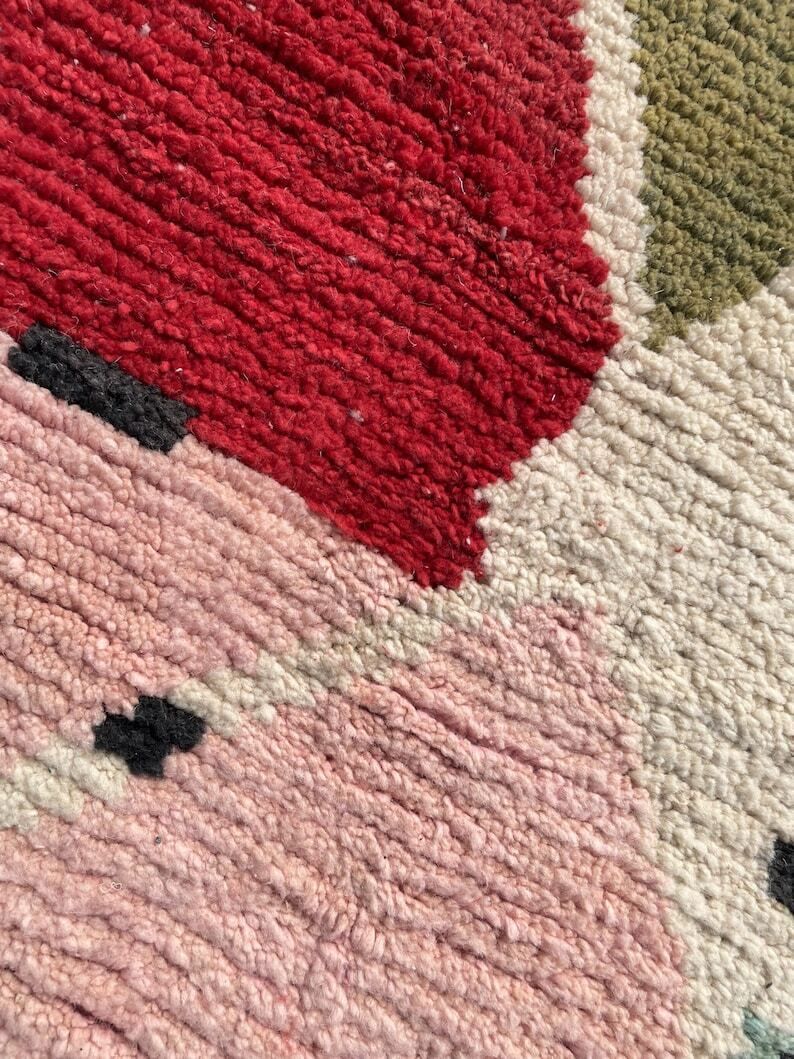 Fabulous Boujad Rug, Authentic Moroccan Rug, Azilal Rug, Abstract Multicolored Carpet, Handmade Moroccan Rug, Bohemian Rug photo buy