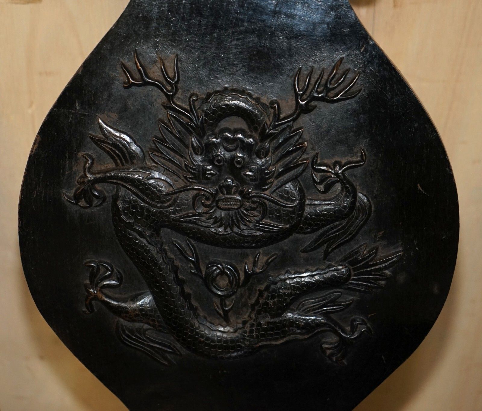 Antique 1880 Heavily Carved Chinese Dragon Carver Armchair Must See Pictures photo vinterior