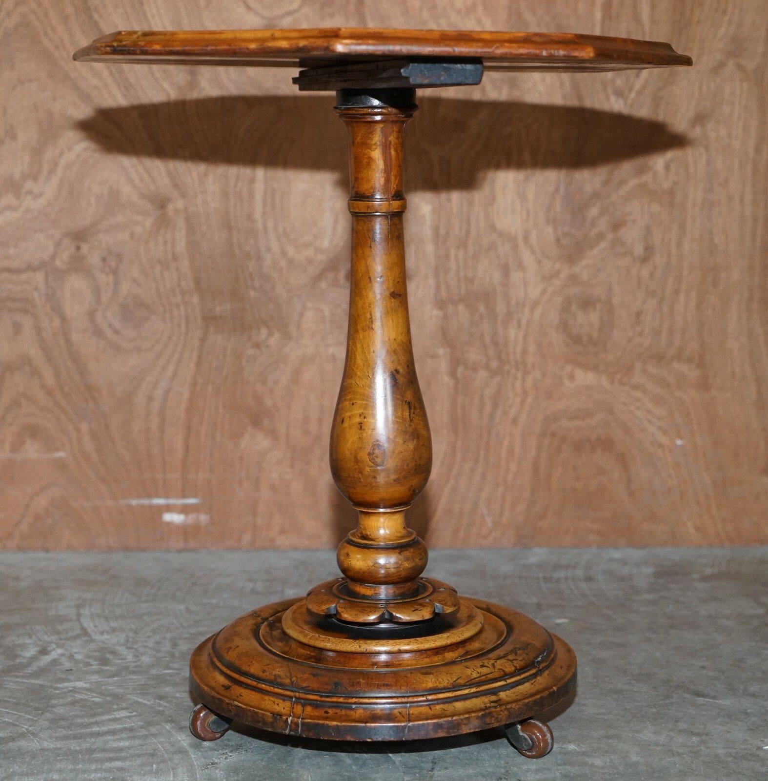 Must See Fine Super Rare Original Victorian Pollard Oak Side End Lamp Wine Table photo vinterior