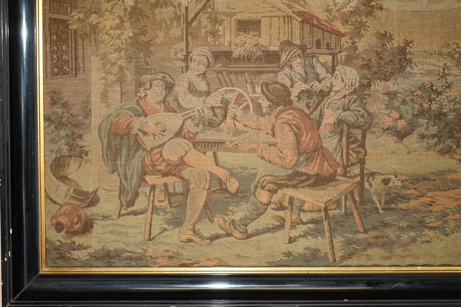 Lovely Very Large Napoleon III Circa 1860 Antique French Embroidered Tapestry photo furniture