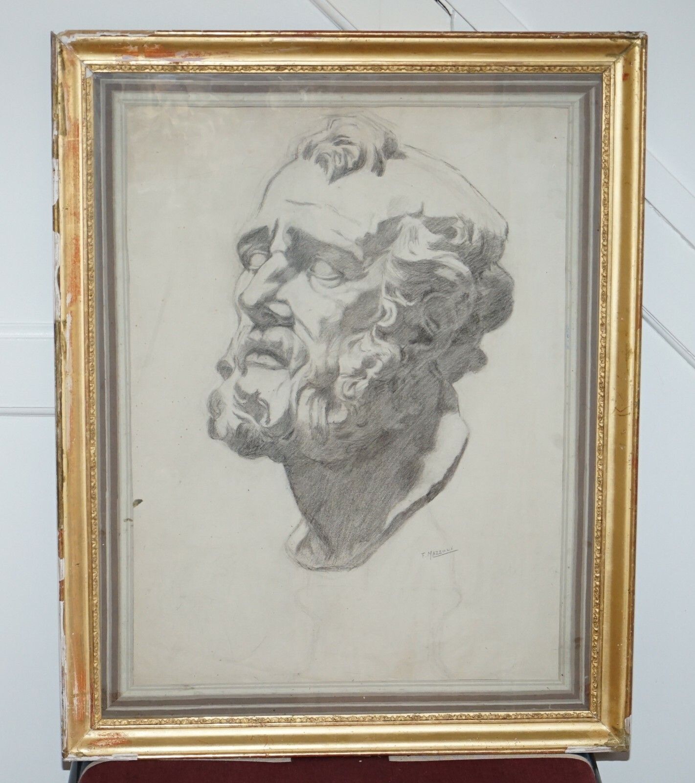 Four Rare Italian School 19th Century Old Master Sketches Drawings By F Mazzoli photo buy
