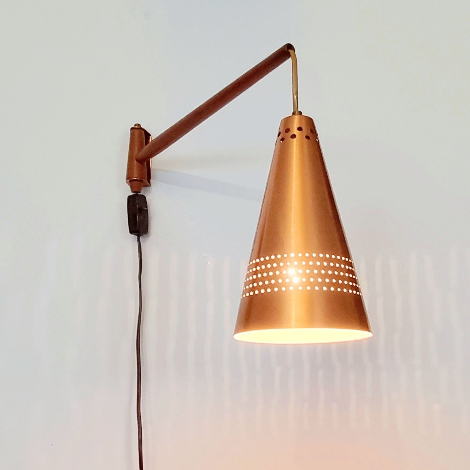 Mid Century Scandinavian Pivoting Wall Lamp By Hans Agne Jakobsson, Sweden, 1960s photo Lighting