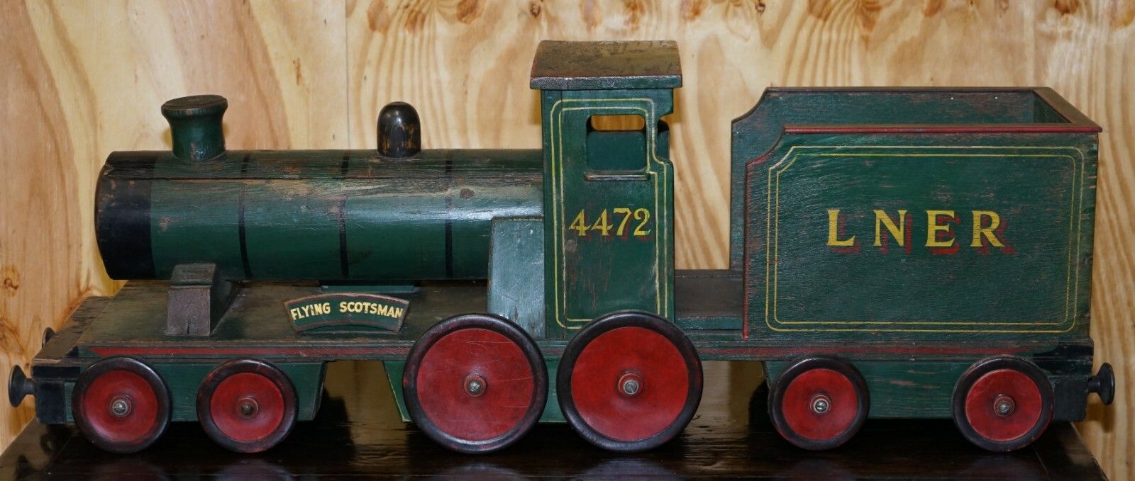 photo for sale Christie's 1910 Scratch Built Child's Pull Along Flying Scotsman Lner 4472 Train