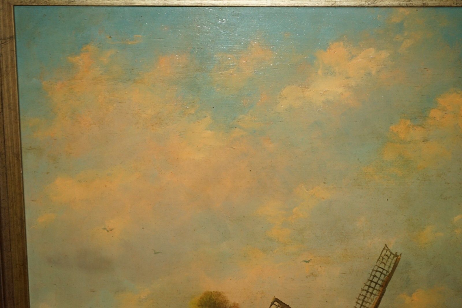 Massive Antique Flemish Oil Painting Signed Jihuitog Circa 1880 Rural Scene photo buy