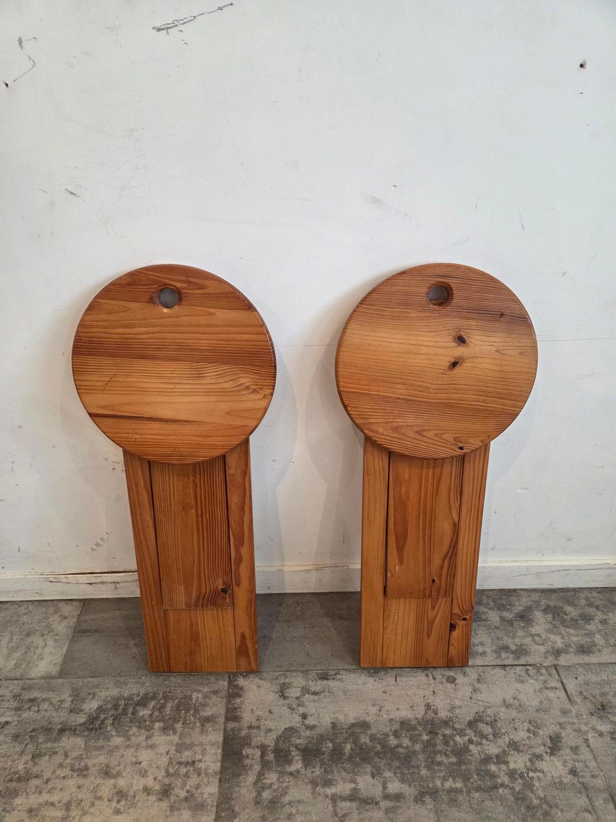 Folded  Set Of Stools In Wood, Brown Color, By Adrian Reed, France, 1970 photo buy