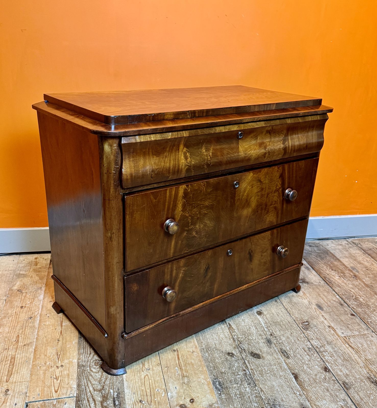 19th Century Biedermeier Mahogany Chest Of Drawers photo Furniture