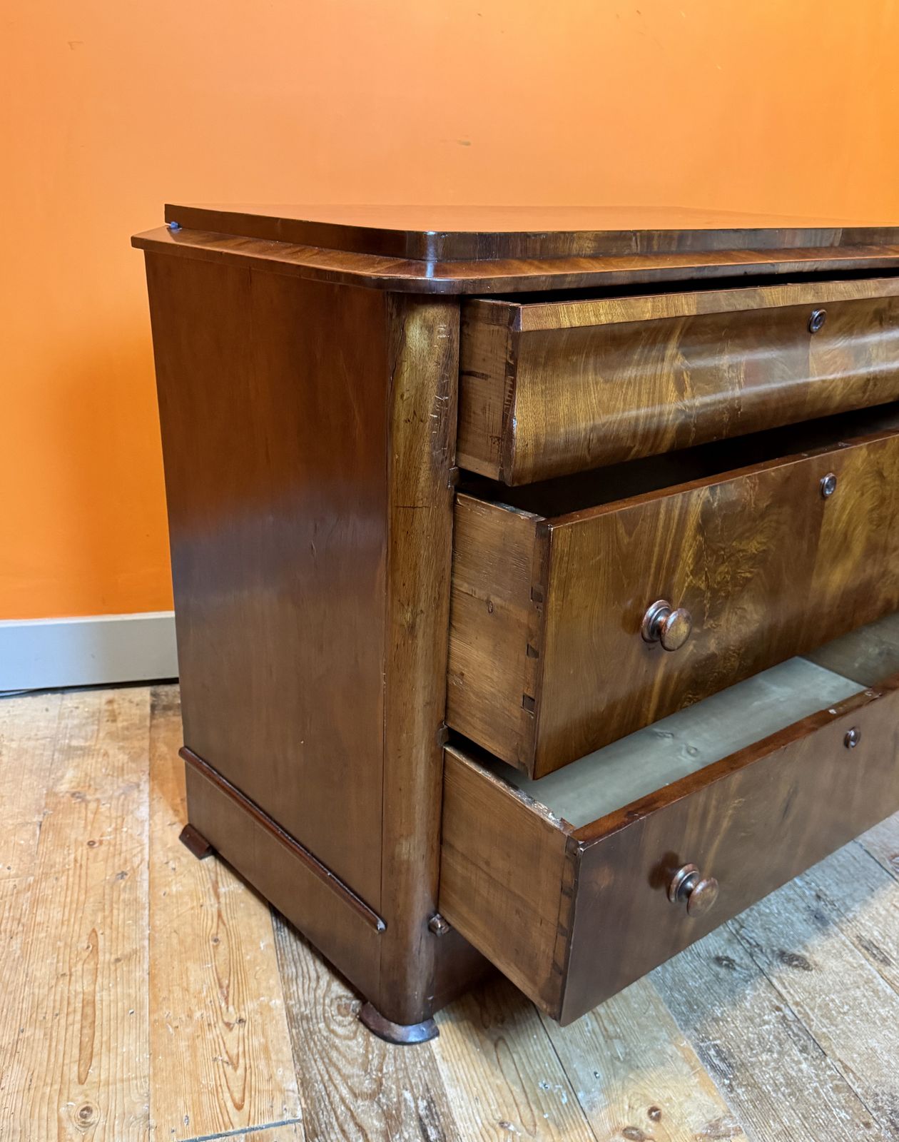 19th Century Biedermeier Mahogany Chest Of Drawers photo vinterior