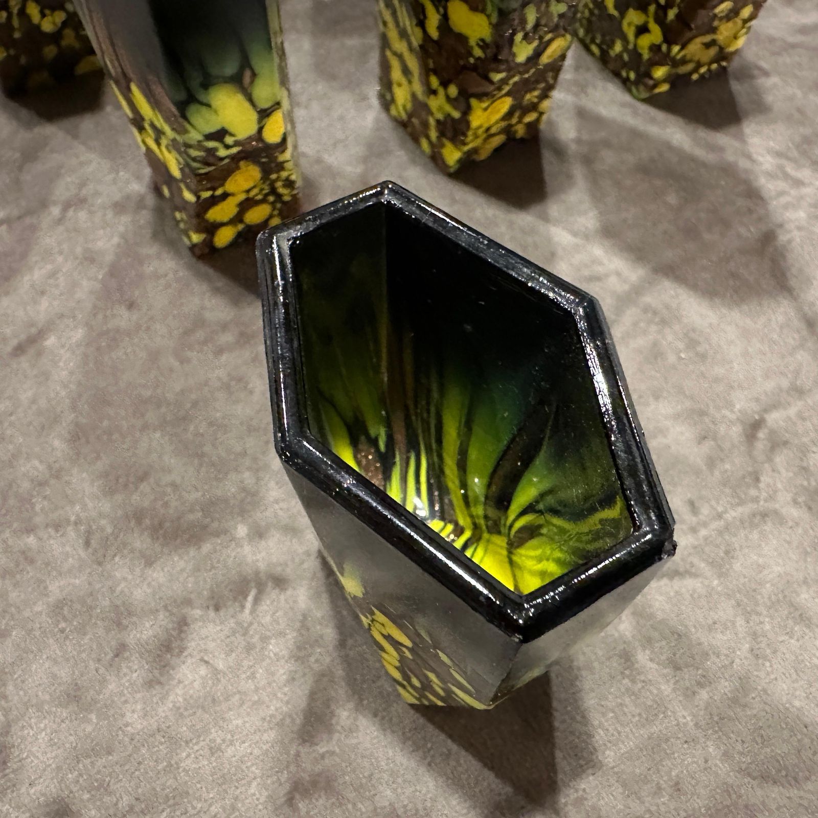 photo for sale 1940s Art Deco Aventurine Murano Glass Rosolio Set