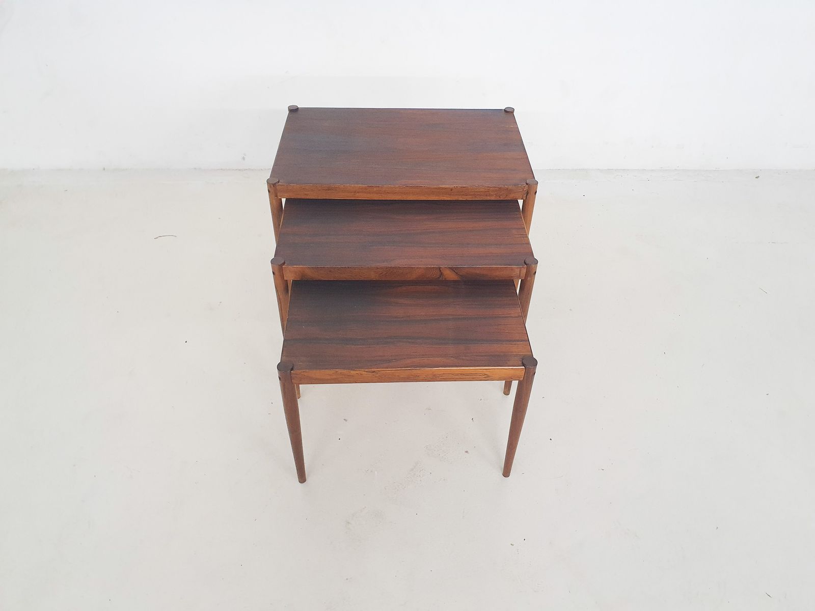 Mid Century Wooden Nesting Tables, The Netherlands 1950's photo 368.0