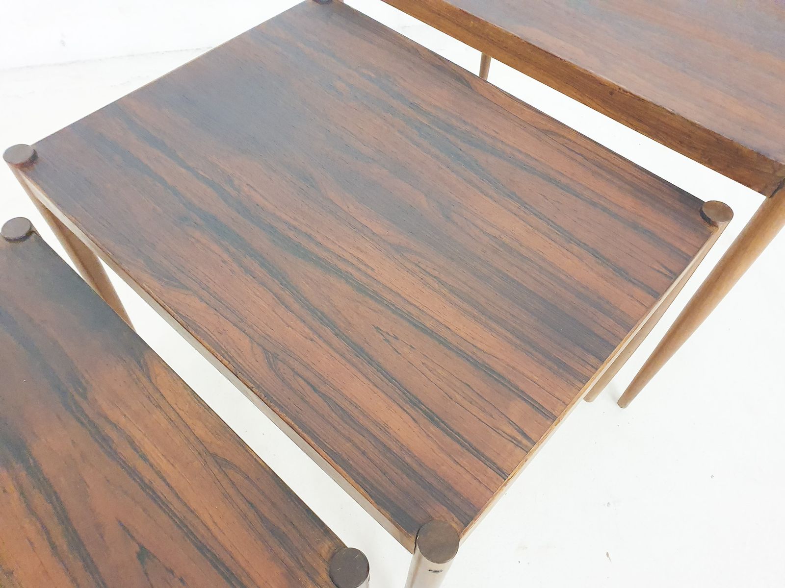 Mid Century Wooden Nesting Tables, The Netherlands 1950's photo buy