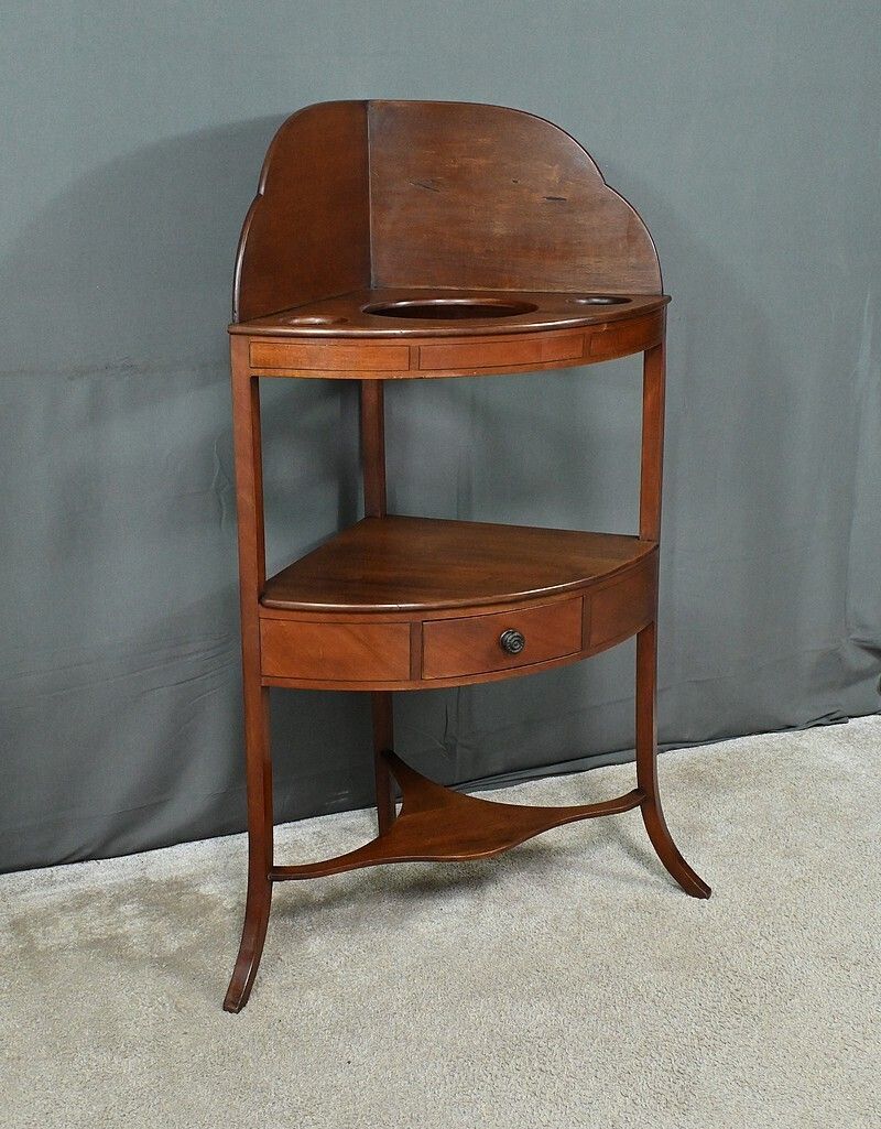 Small Mahogany Corner Vanity Unit – Early 20th Century photo for sale