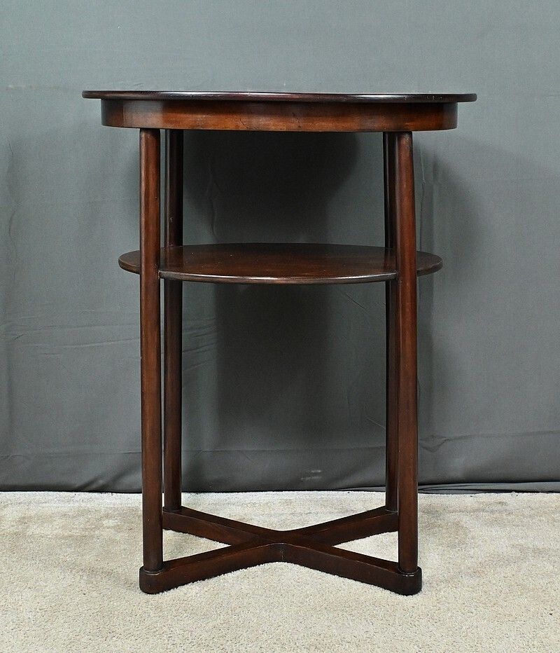 photo furniture Beech Pedestal Table, By J. Hoffmann, Maison Thonet, Art Deco – 1930