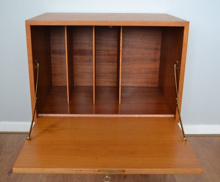 Mid Century Teak Record Cabinet photo furniture