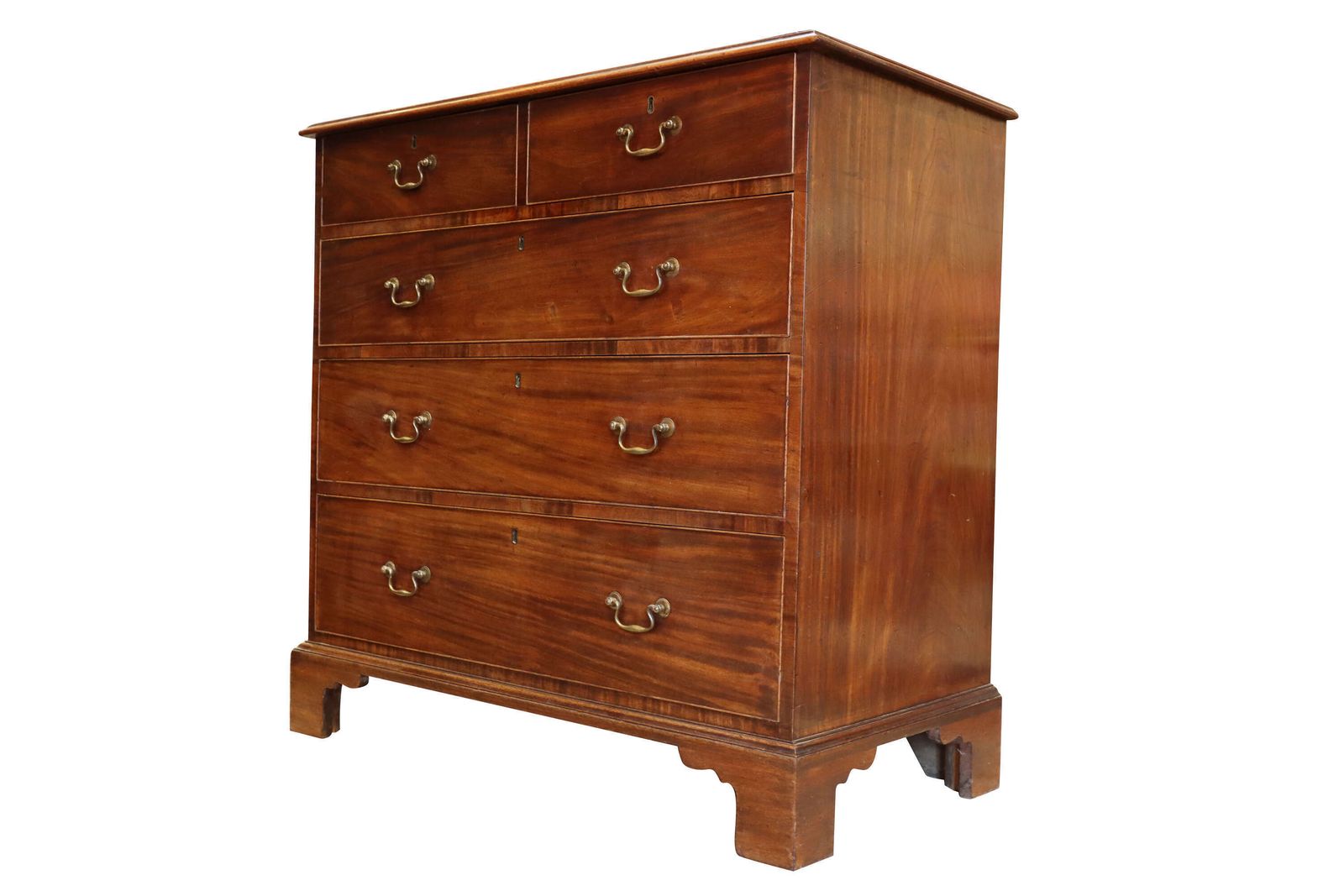 Dutch Bombe Fronted Cylinder Bureau With Floral Marquetry – Circa 1800 photo for sale