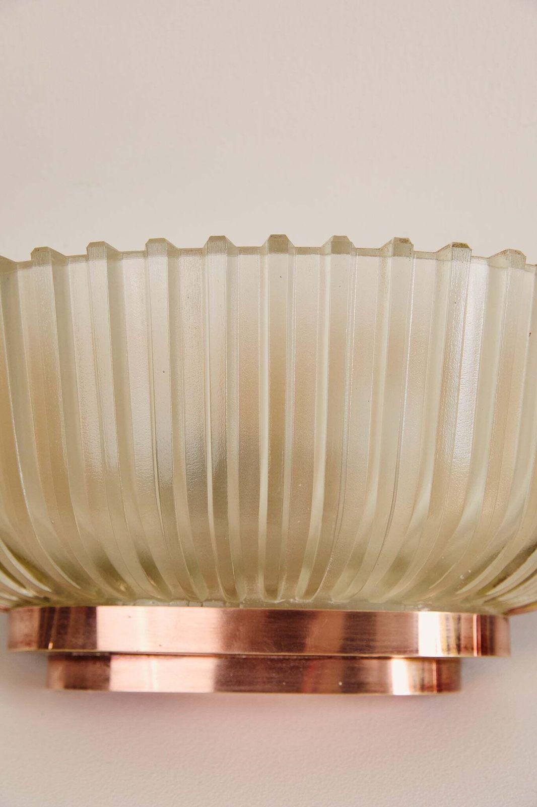 Pair Of Art Deco Brass And Glass Wall Lights By Seguso photo Lighting