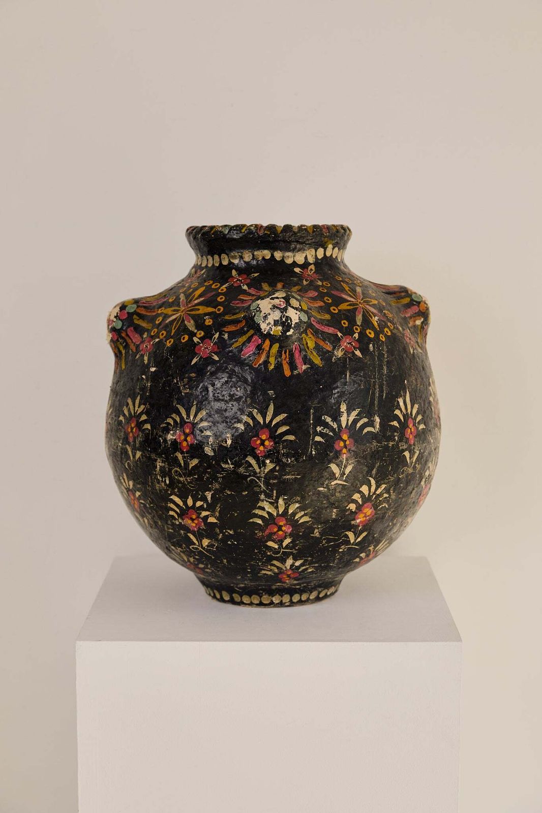 Block Print Floral Pot photo for sale