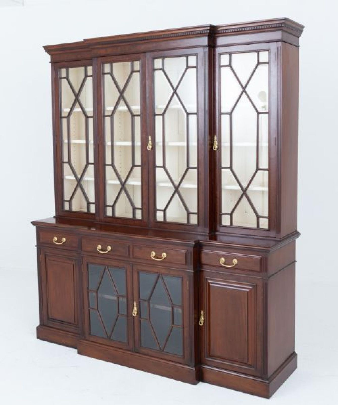 photo furniture Period Victorian Breakfront Bookcase Mahogany 1880