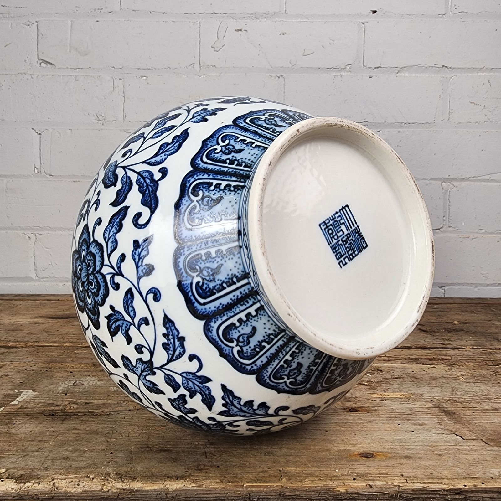 A Blue And White Bottle Vase With Quianlong Seal Mark In Underglaze Blue photo for sale