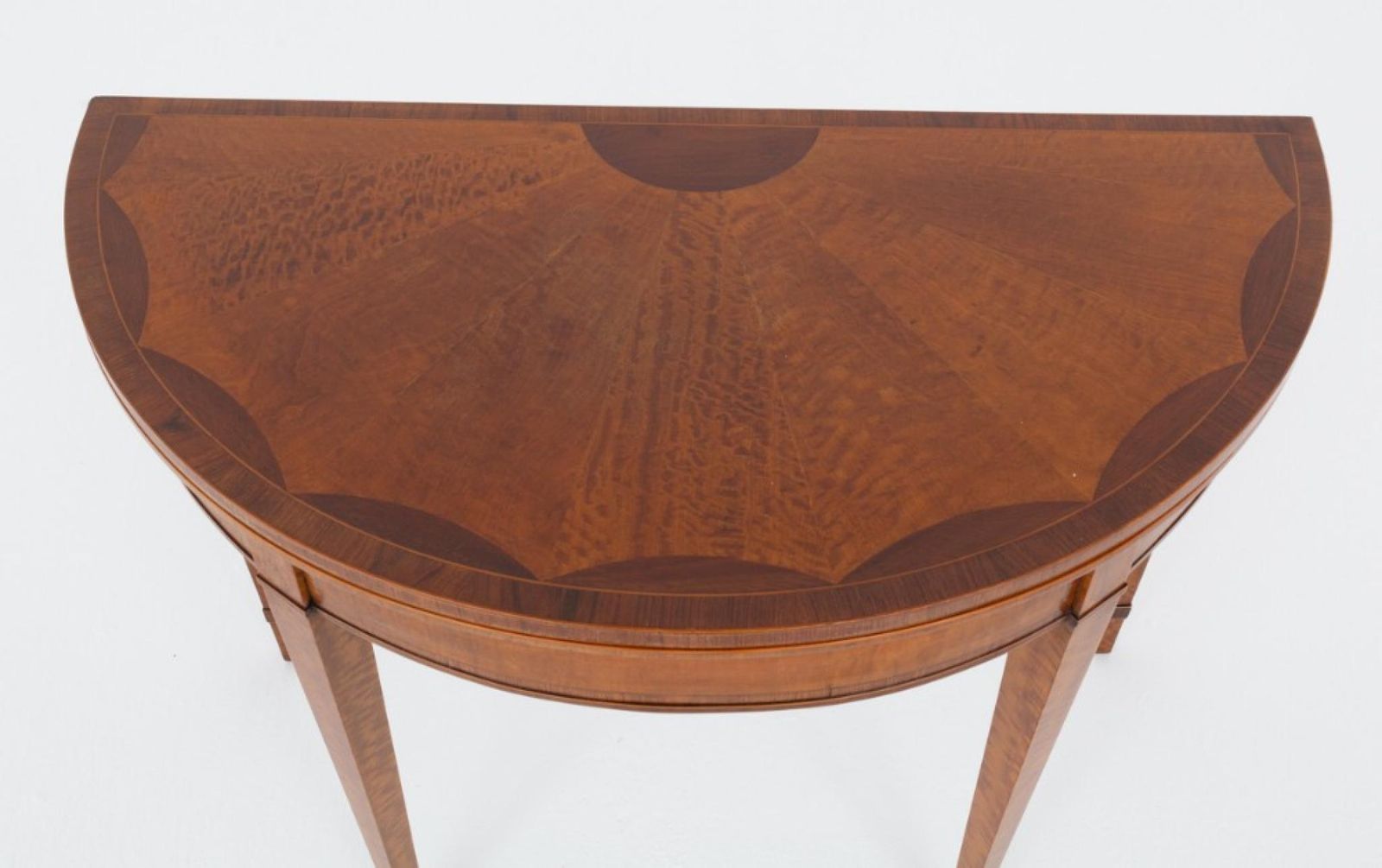 Hepplewhite Revival Card Games Table Satinwood 1900 photo Furniture