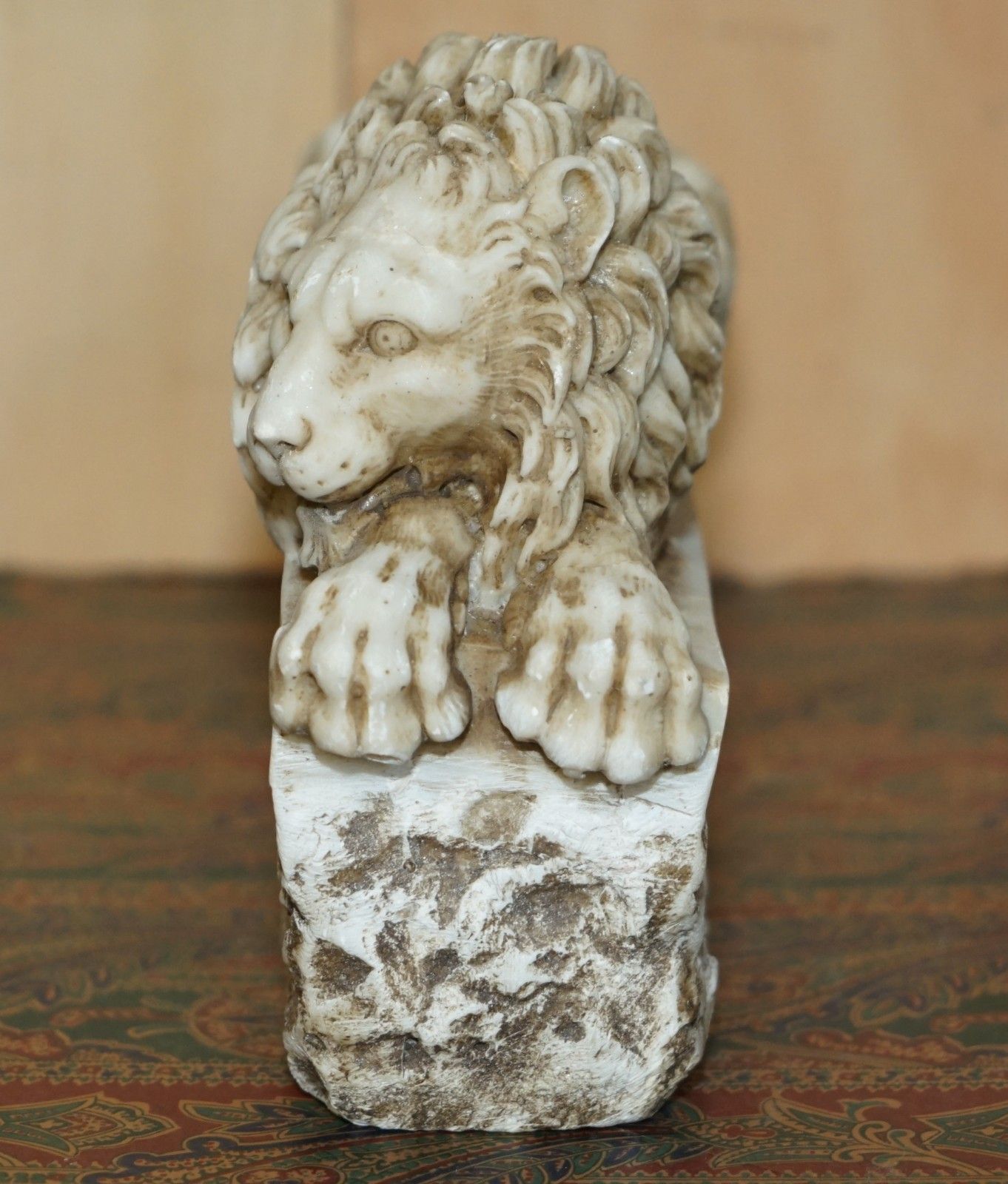 photo vintage Pair Of Antique Italian Antonio Canova Corcoran Gallery Of Art Washington Lions