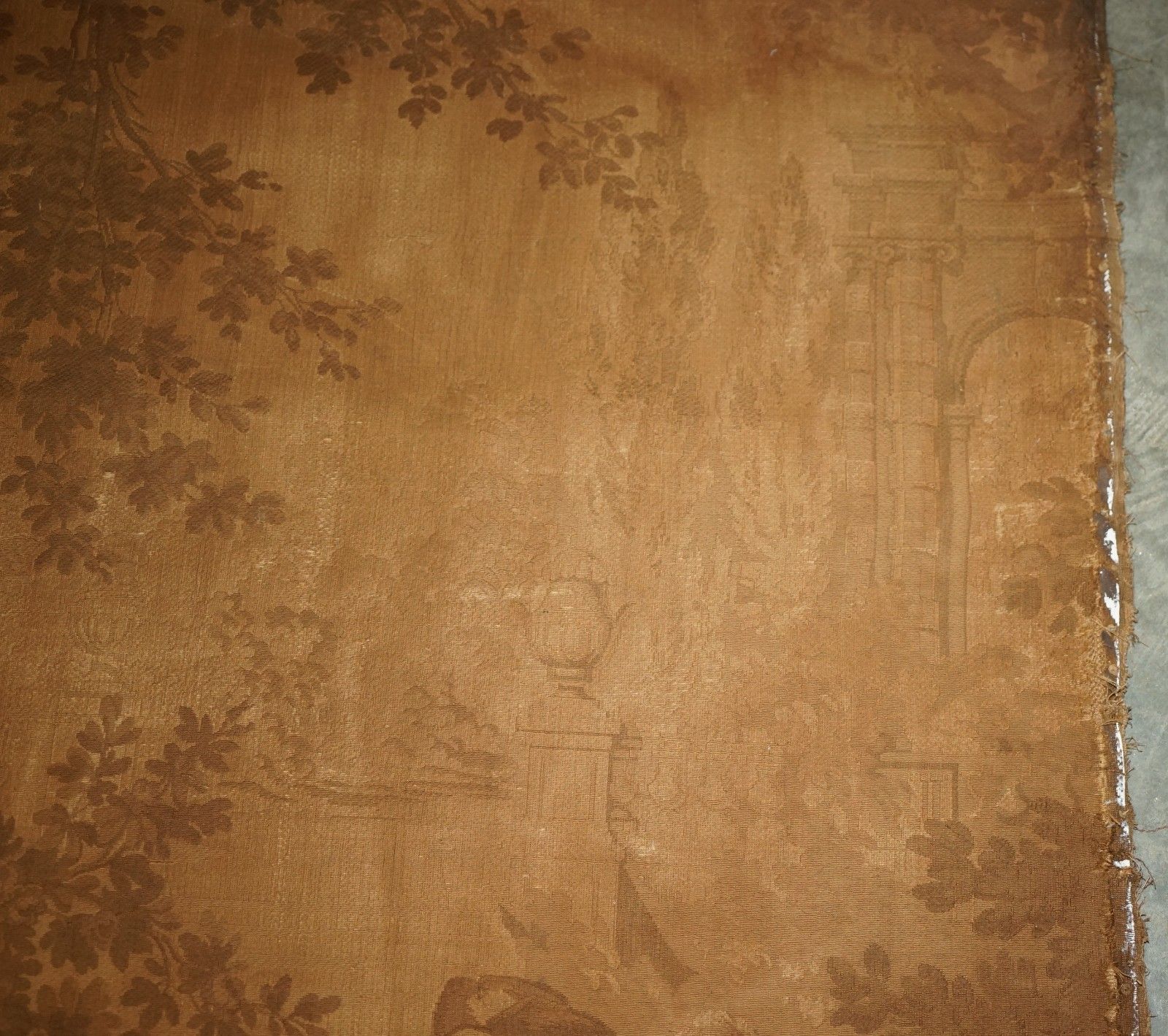 Antique Cir 1880 Tapestry Depicting Watteau Esque Figures After Antoine Watteau photo 2350.0
