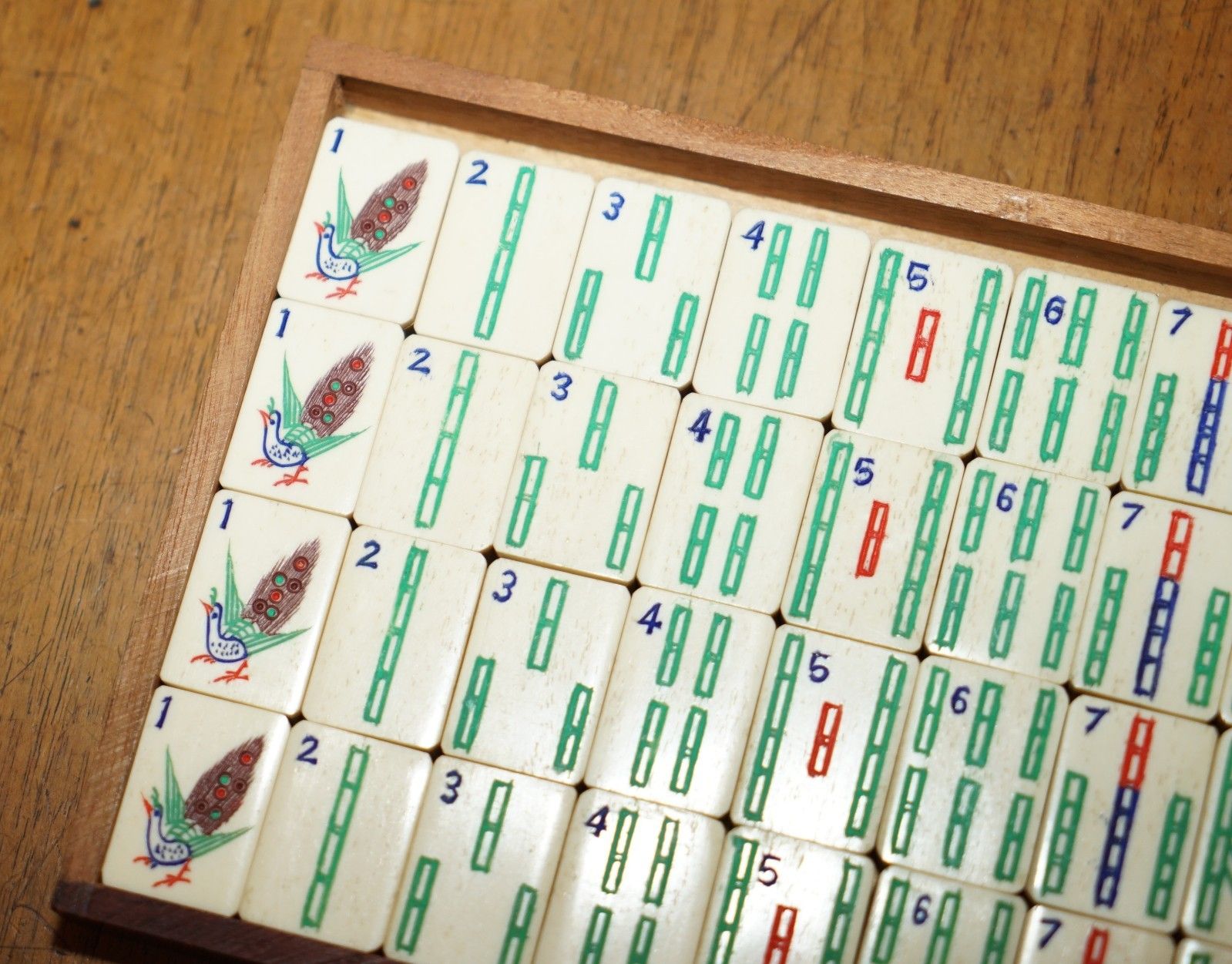 photo for sale Exquisite Antique 4 Person Mahjong Suite Circa 1920's Chinese Export With Dice