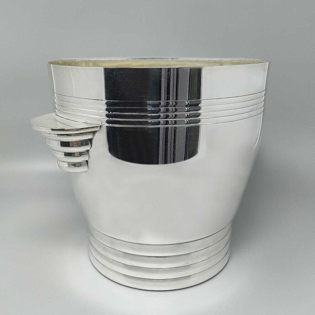 1930s Gorgeous Art Deco Ice Bucket By Vuillermet In Silver Plated. Made In France photo furniture