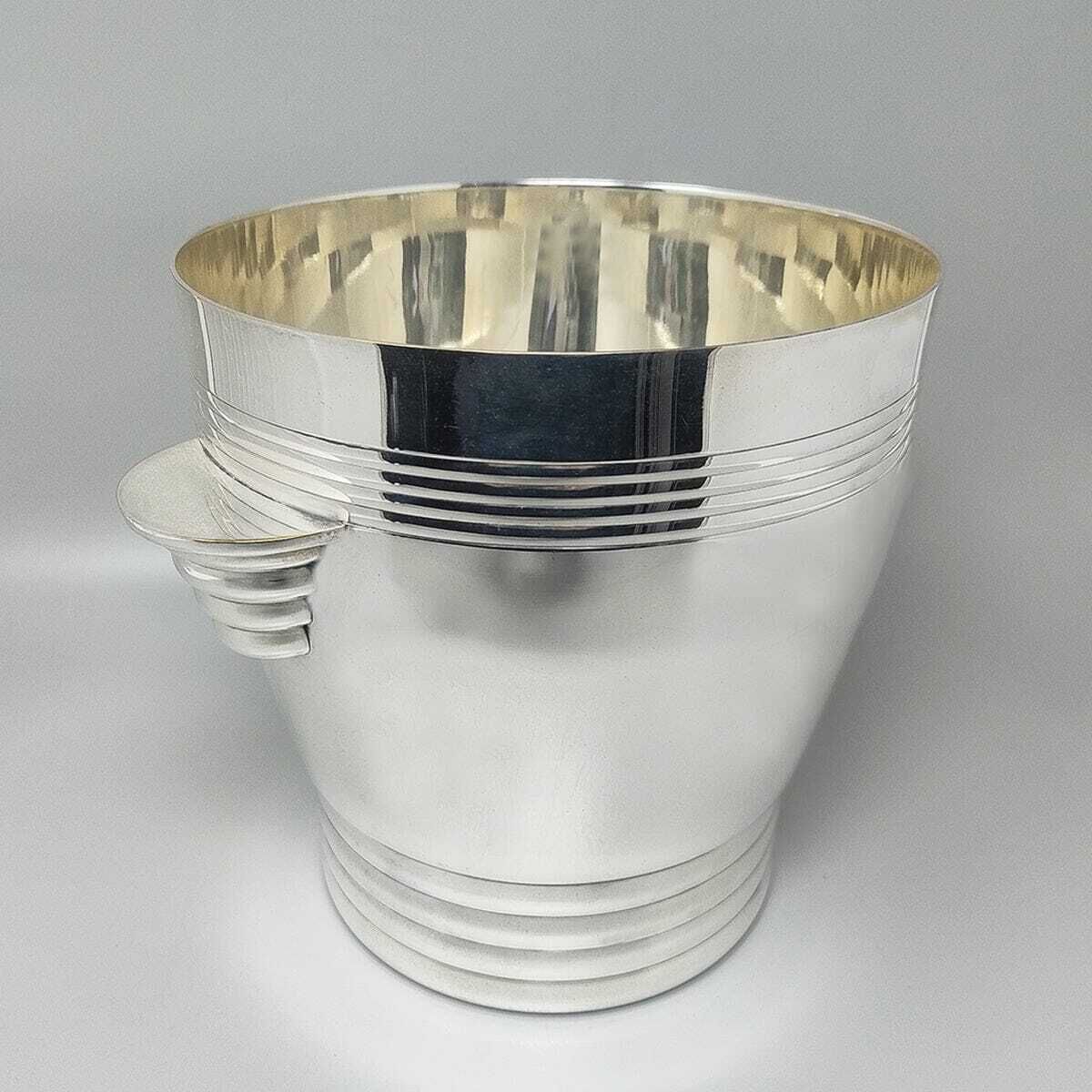 1930s Gorgeous Art Deco Ice Bucket By Vuillermet In Silver Plated. Made In France photo Home Decor
