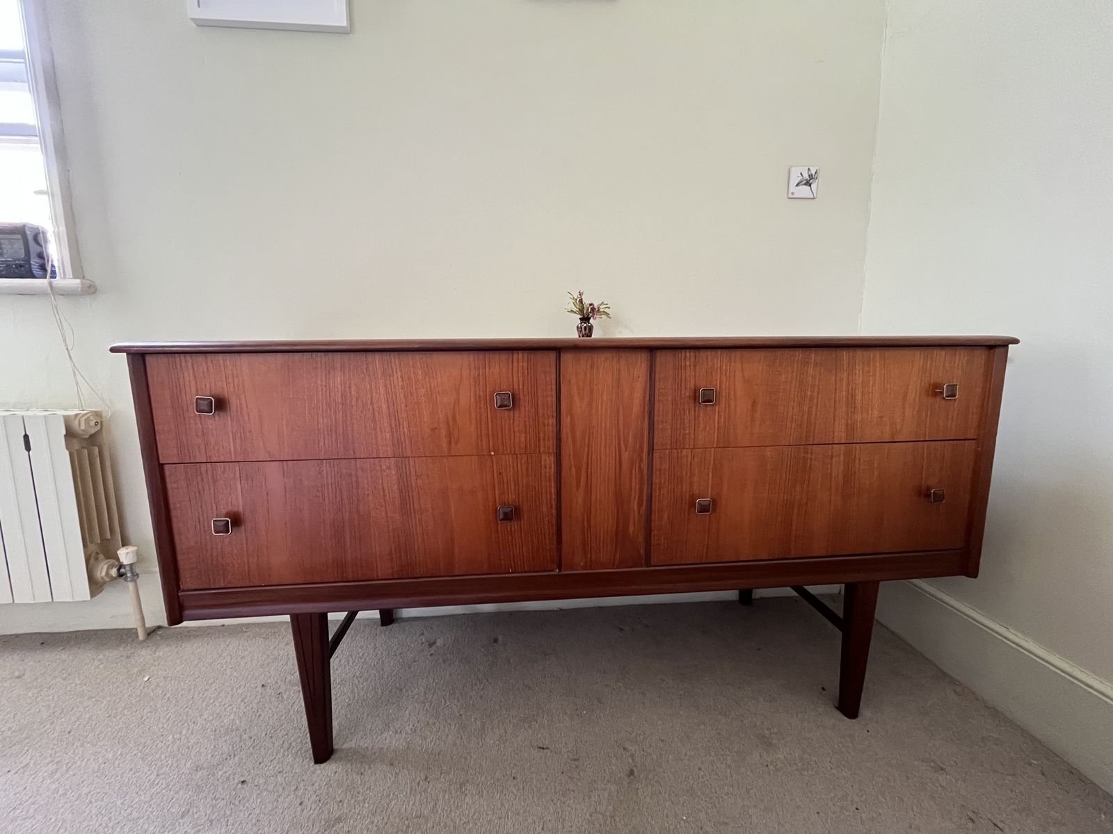 Vintage Teak Side Cabinet   Homeworthy 1960s
