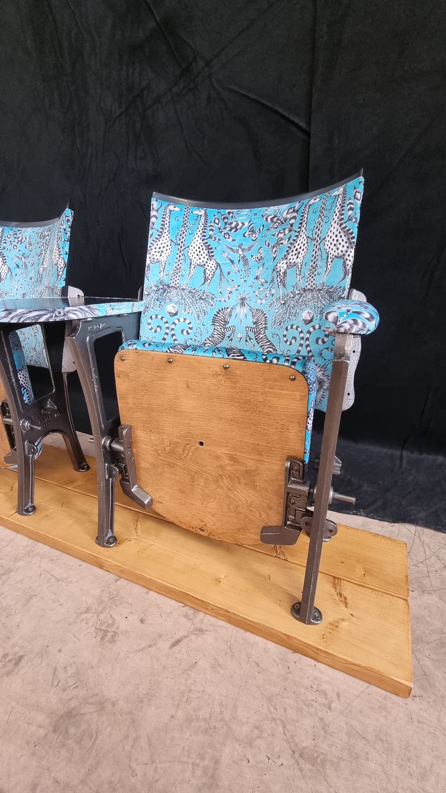 Vintage Cinema Seats With Table photo furniture
