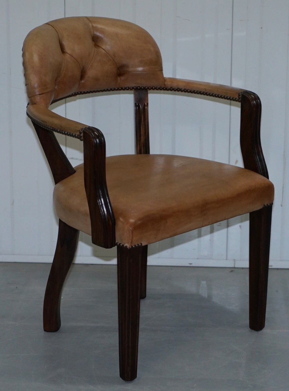 photo for sale Four Rrp £9200 Brown Leather House Of Chesterfield Court Office Dining Chairs