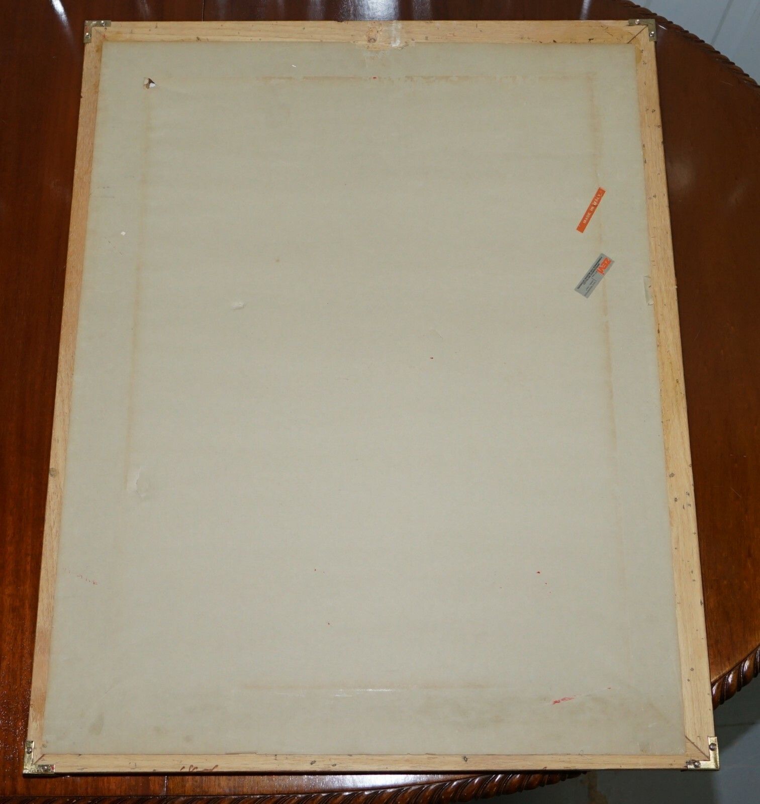 2000.0 Matching Pair Of Mid Century Burr Walnut & Gold Plated Renato Zevi Wall Mirrors photo