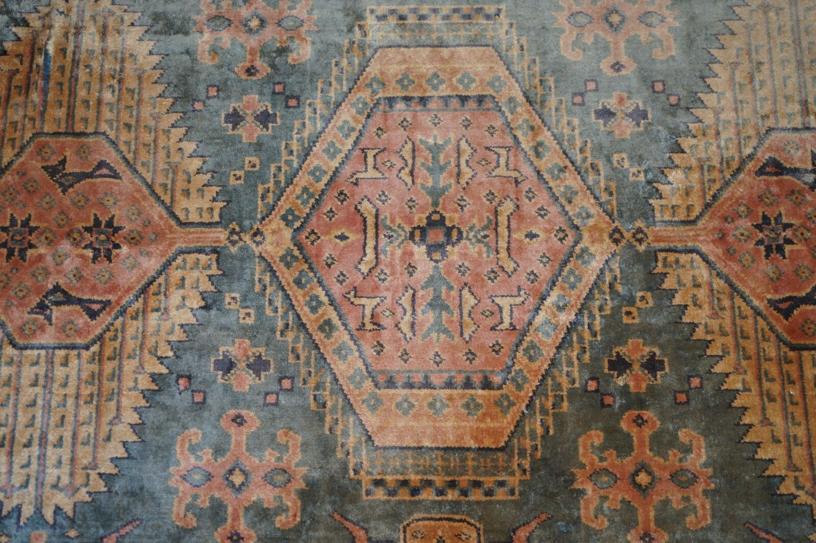 Large French 275x182 Cm Antique Aztek Kilim Style Rug / Carpet Very Nicely Aged photo 2000.0