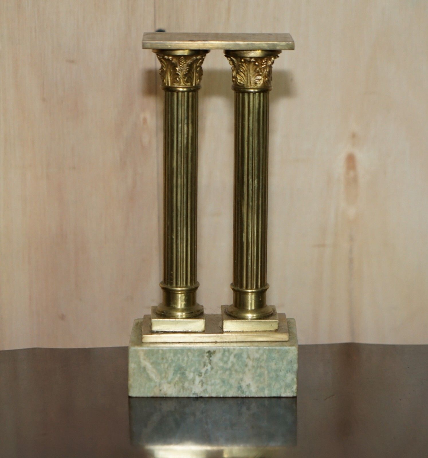 Home Decor Fine Antique Victorian Marble & Brass Roman Grand Tour Statue Columns Pillars photo