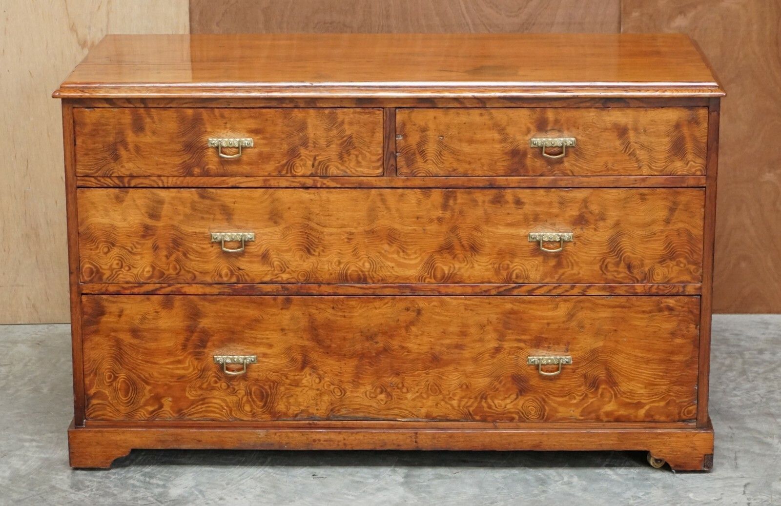 Sublime Patina Circa 1880 Pitch Pine Chest Of Drawers Must See Timber Grain!!!!! photo furniture