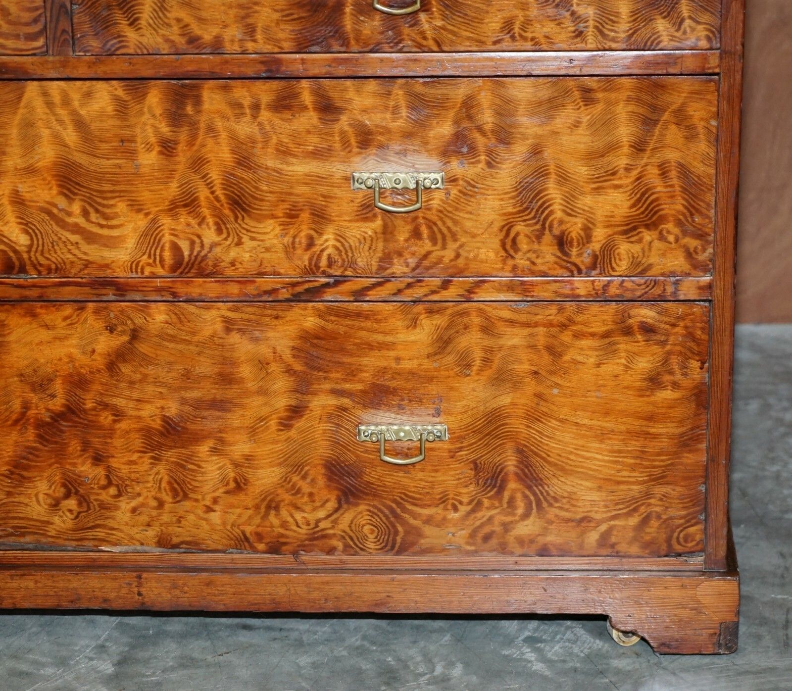 Sublime Patina Circa 1880 Pitch Pine Chest Of Drawers Must See Timber Grain!!!!! photo 1950.0