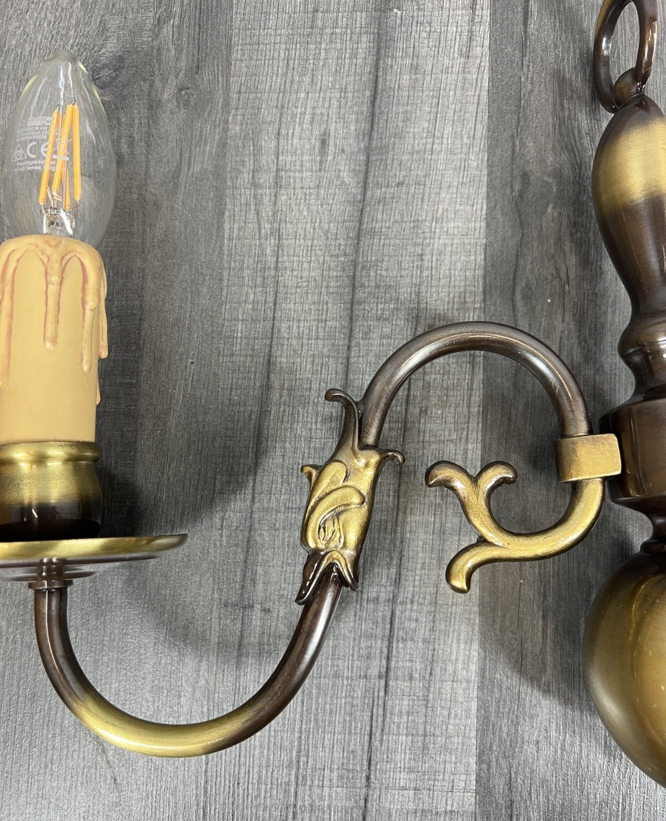 Wall Lamps Vintage French Brass Candle Style Sconces Lot 4182 photo buy