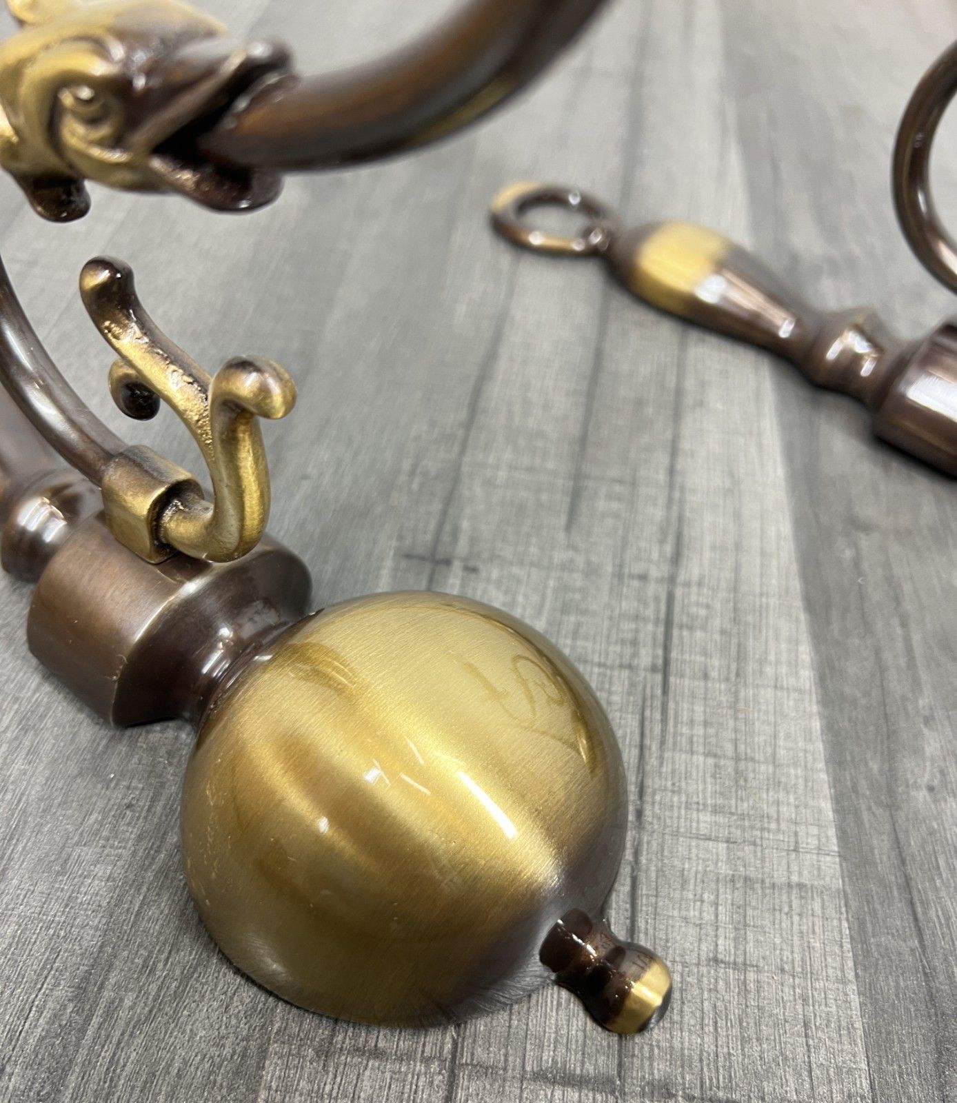 Lighting Wall Lamps Vintage French Brass Candle Style Sconces Lot 4182 photo