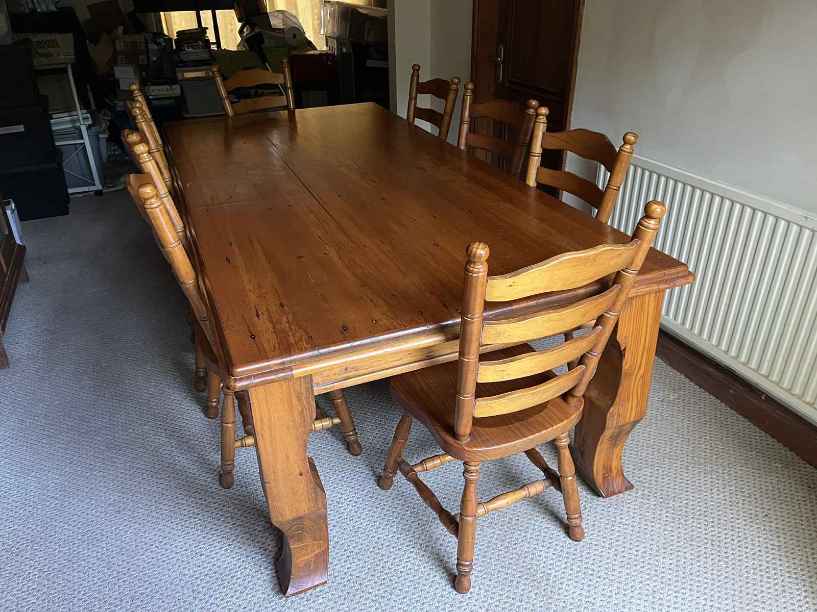 Vintage Solid Australian Wood Farmhouse Table And Chairs photo furniture